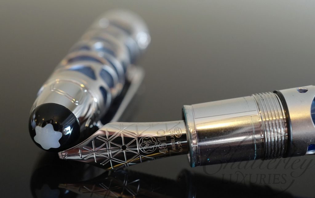 Montblanc blue fountain clearance pen