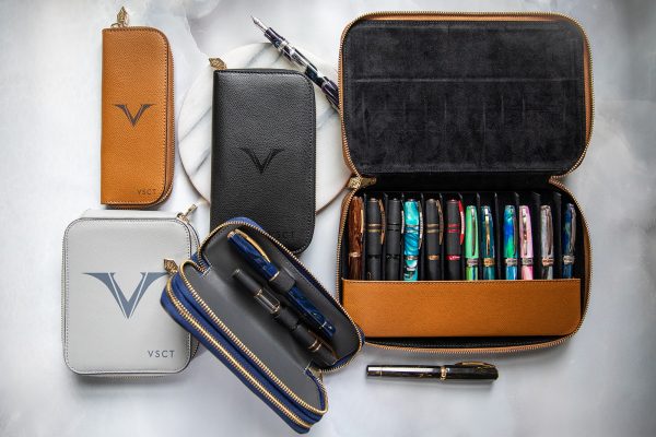 Visconti VSCT Leather Collection – 2 Pen Zippered Case – The Nibsmith