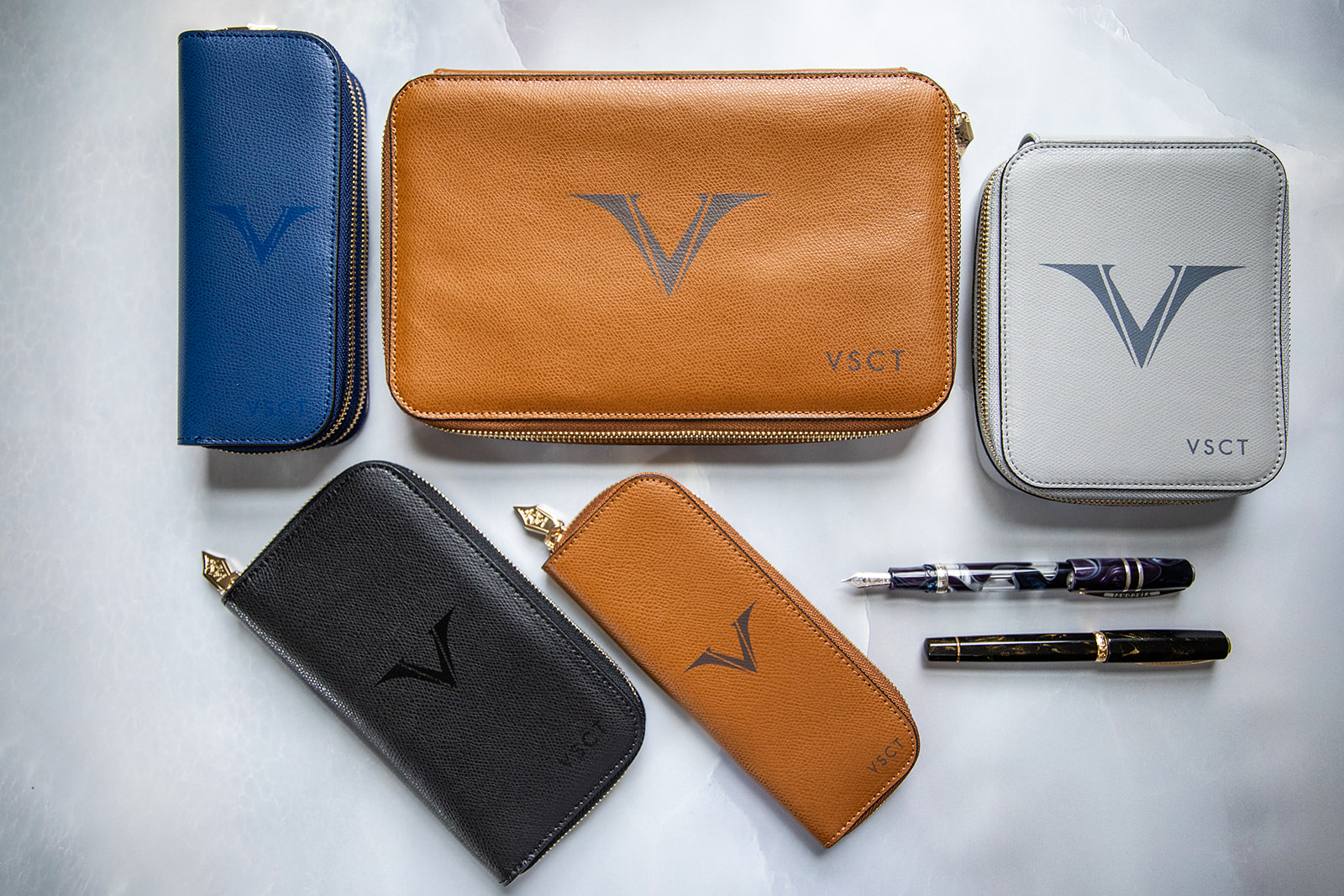 Visconti Luxury Leather Pen Case Collection - Chatterley