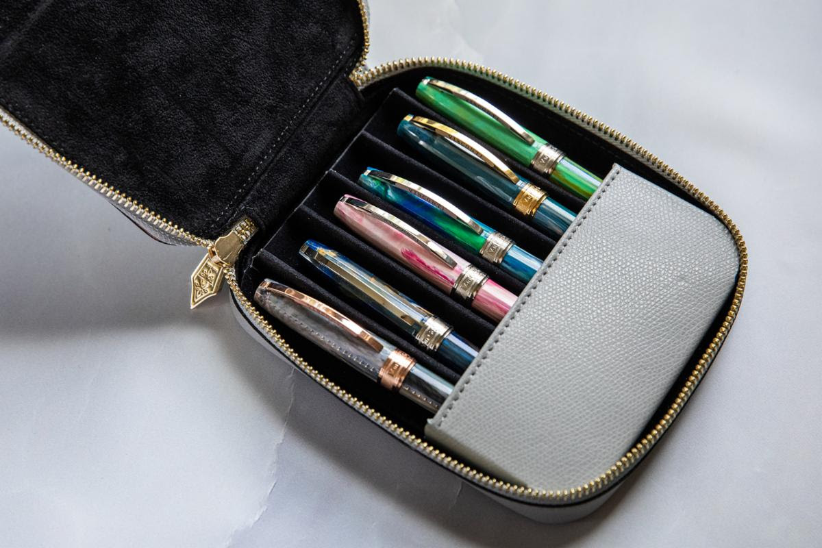 Leather Pen Holder | Handmade Leather Fountain Pen Pouch