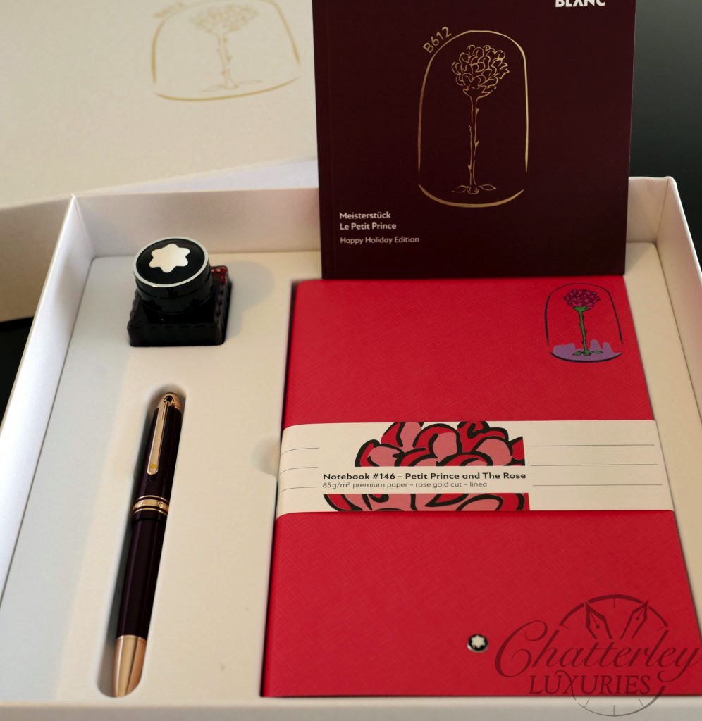 toewijzing Zilver Zeug Montblanc Meisterstück Le Petit Prince Planet Le Grand Happy Holiday Rose  Fountain Pen Set