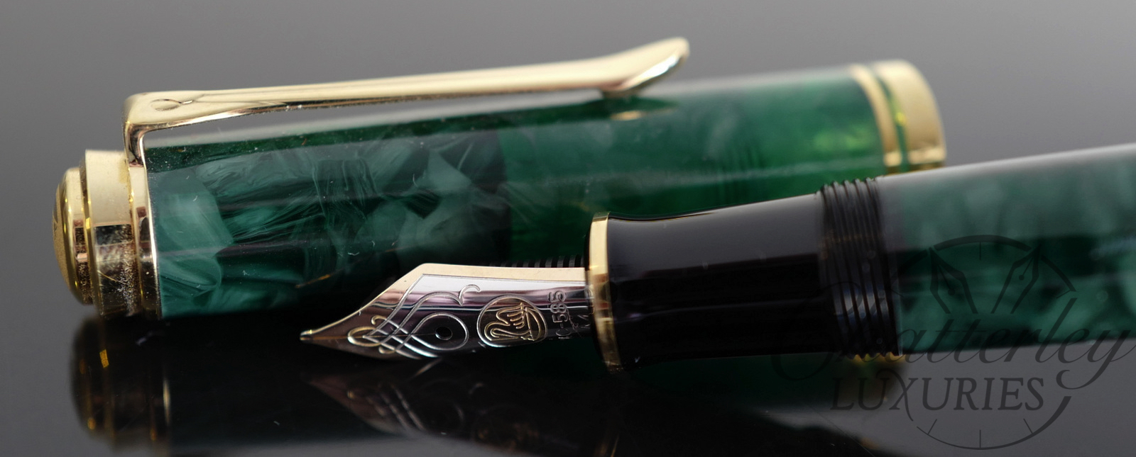 Pelikan M600 Green o Green Souverän Fountain Pen - Chatterley