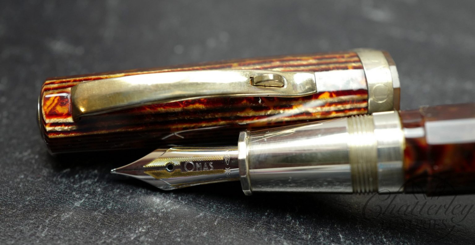 Omas Brown Arco Celluloid Paragon Fountain Pen