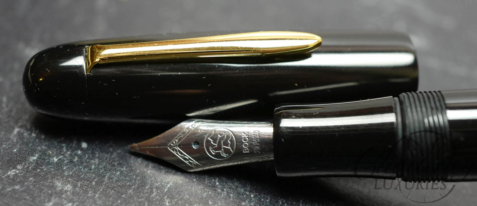 エボナイト 万年筆 tan-pen(タンペン) きいろ 軸径12mm 14金ペン先 字幅MF(中細)