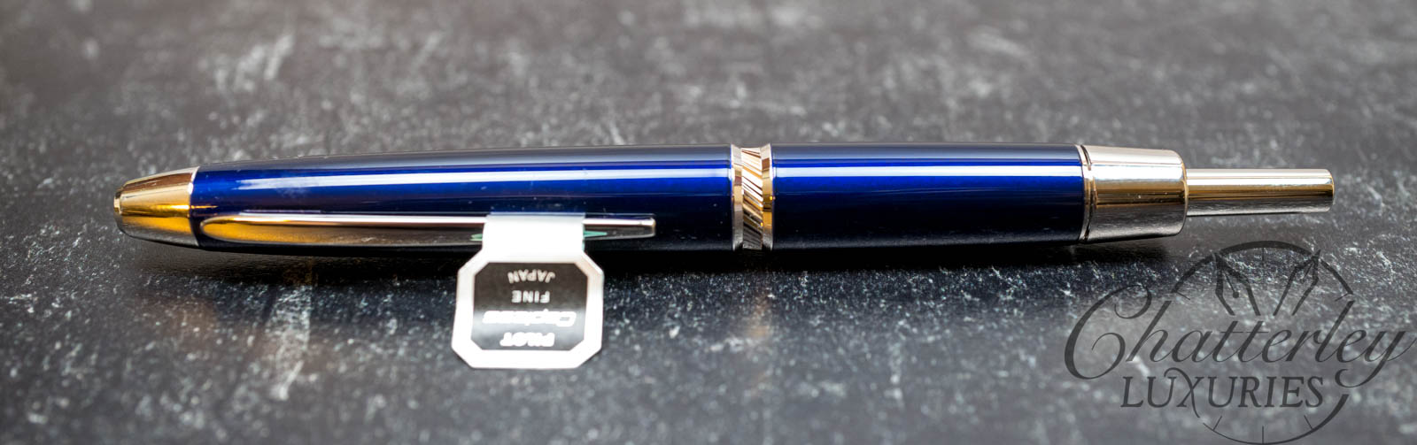 Pilot Vanishing Point Blue / Rhodium Fountain Pen, Fine