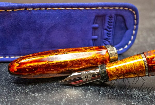 Chateau Monarch UR01 Tame-nuri and Gold Leaf Fountain Pen - Image 3