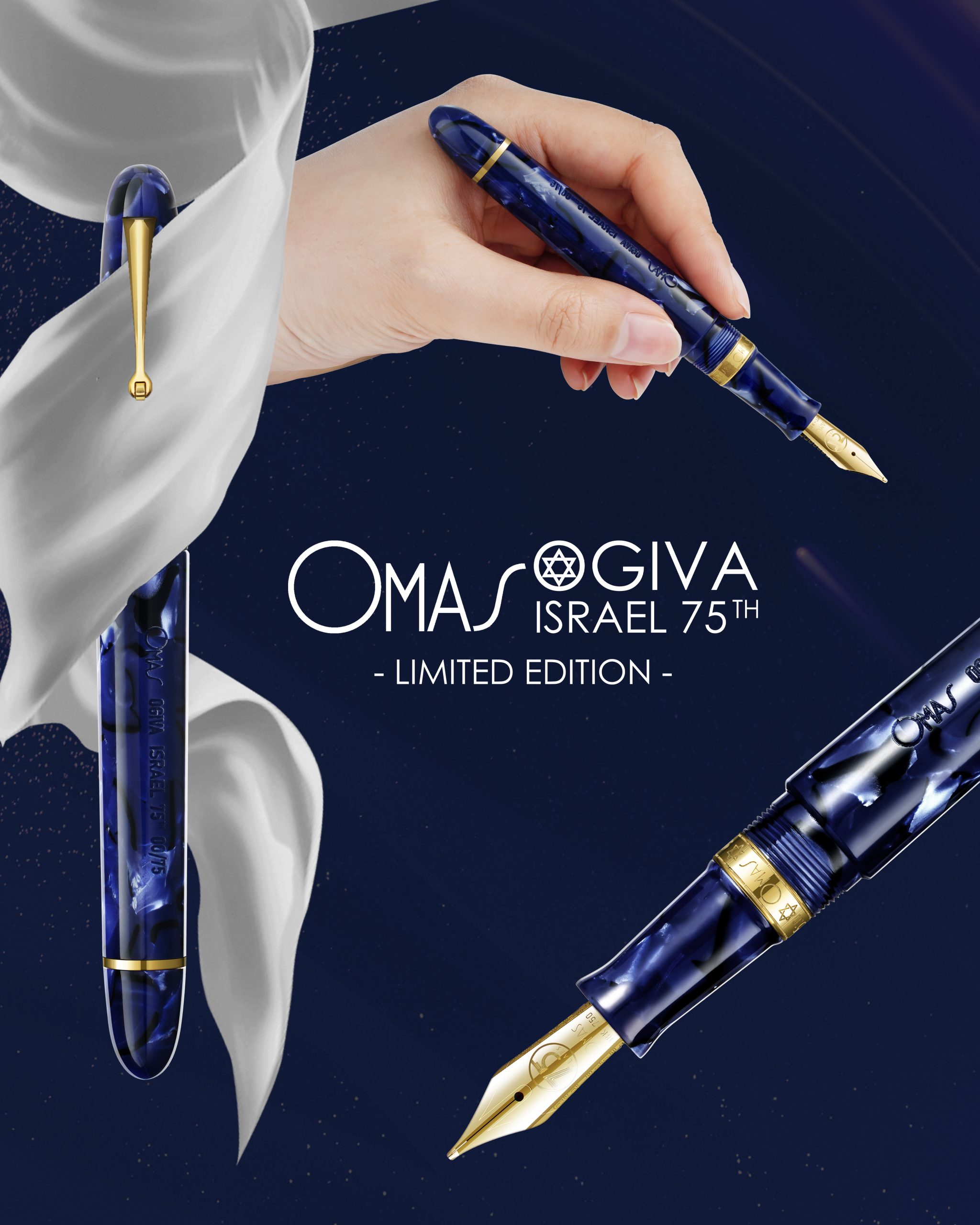 Omas Ogiva Extra Blue Saffron 222 Limited Edition Fountain Pen