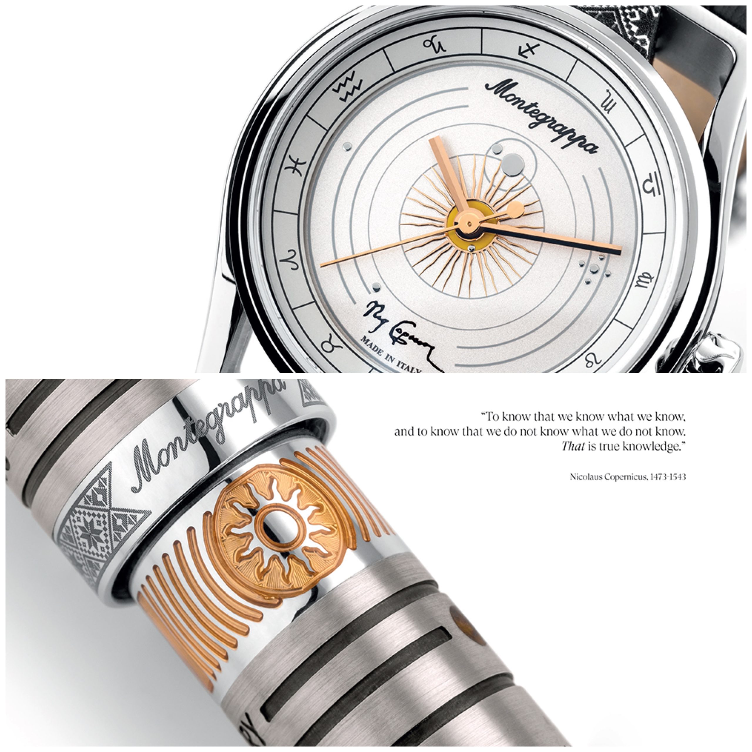 Montegrappa NeroUno Linea 44 mm Watch black | Exclusive Pen