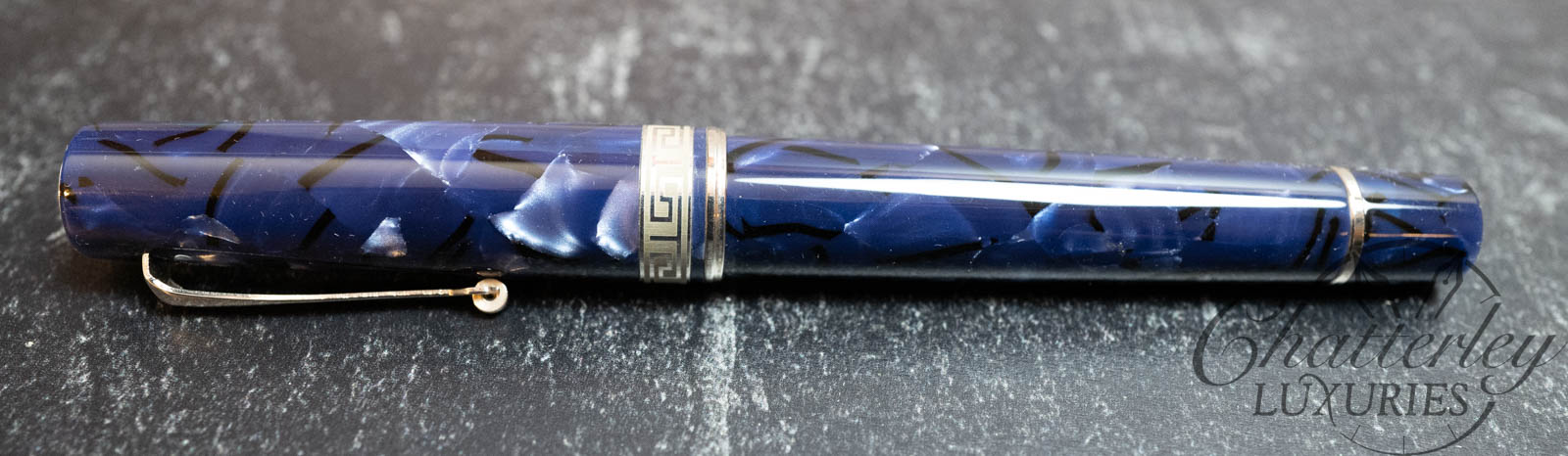 Armando Simoni Club Bologna Medio Blue La Royale Celluloid Fountain Pen -  Chatterley