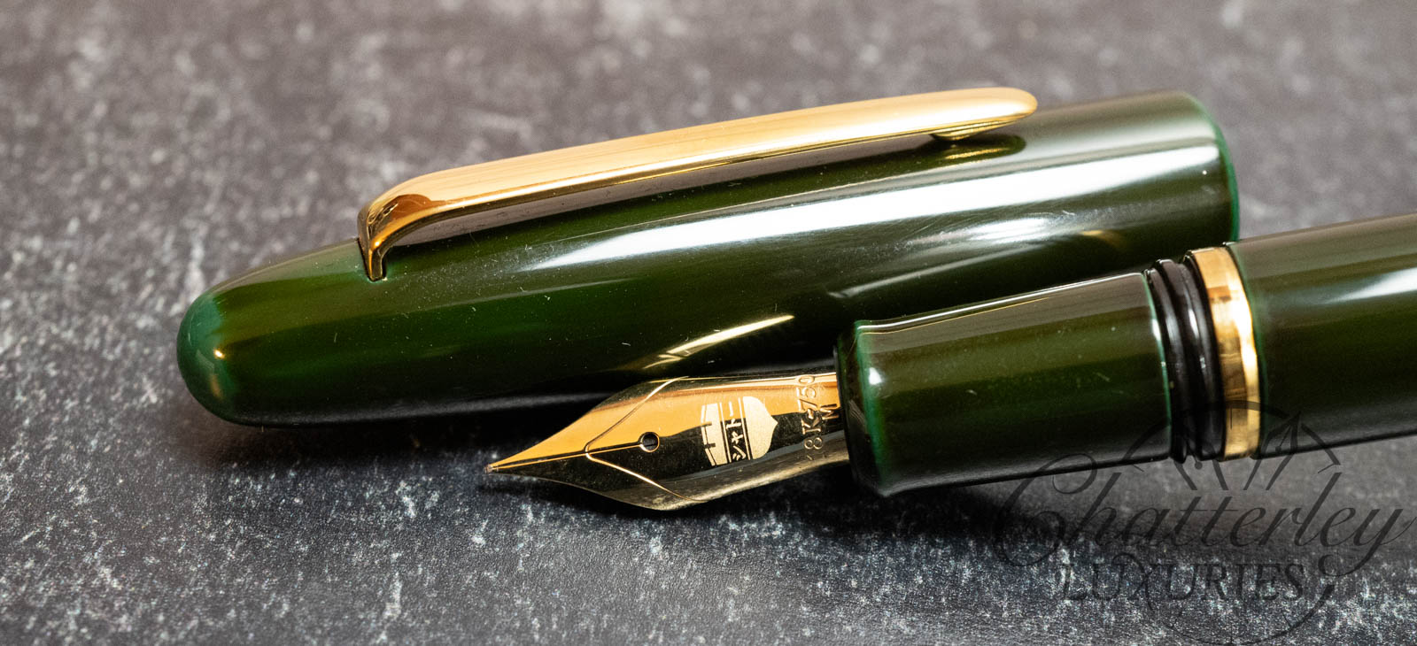 Chateau Marquess UR01 Tame-nuri and Gold Leaf Fountain Pen