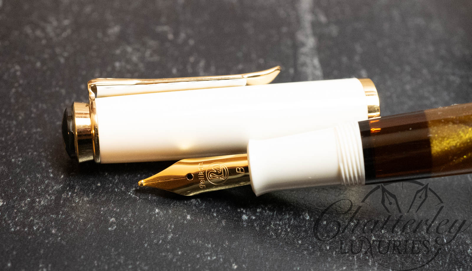 Pelikan M200 Gold Marbled Fountain Pen - Chatterley