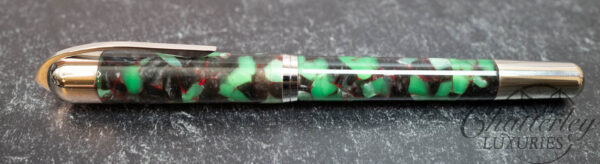 Visconti Pericle Green and Red Cracked Ice Rollerball - Image 2