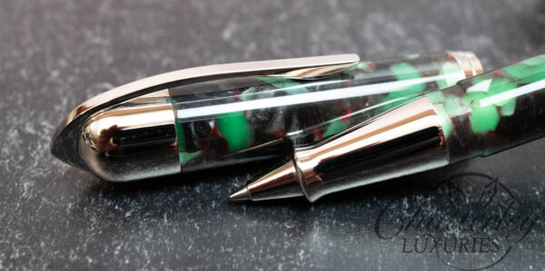 Visconti Pericle Green and Red Cracked Ice Rollerball