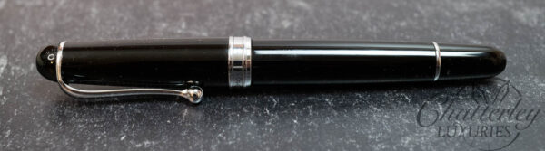 Aurora 88 Black with Chrome Trim Fountain Pen - Image 2