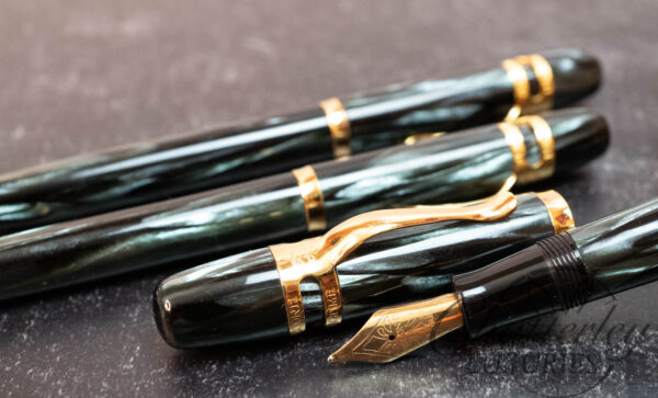 Visconti Ragtime Green Marbled Resin 3 Piece Set