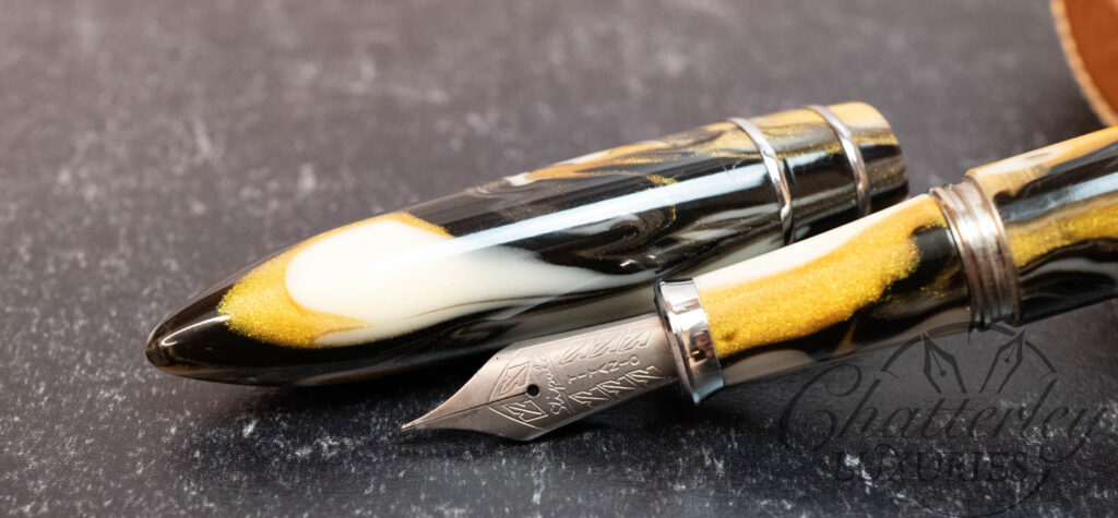Stipula Model T Stipula Model T Black Resin Fountain Pen Titanium