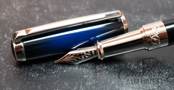 ST Dupont Line D Medium Blue Lacquer Fountain Pen