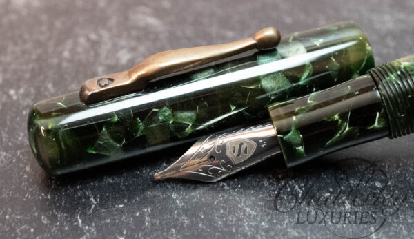 Scriptorium Pens Baskerville Conway Stewart Green Celluloid Fountain Pen