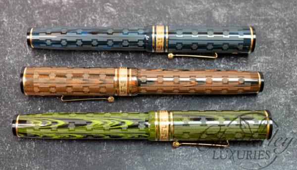 Wahl Eversharp DECOBAND Ebonite Ripple Chased Fountain Pen Collection - Image 9
