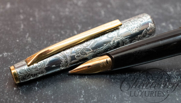 Pilot Sterling Silver Fancy Floral Pattern Fountain Pen