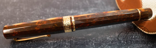 Armando Simoni Club Gladiatore Medio Arco Bronze Celluloid Fountain Pen - Image 5