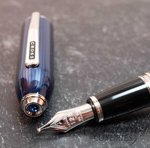 Cross Peerless 125 Quartz Blue Fountain Pen - Image 3
