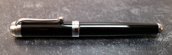 Aurora Talentum Black with Chrome Fountain Pen - Image 2