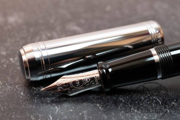 Aurora Talentum Black with Chrome Cap Fountain Pen