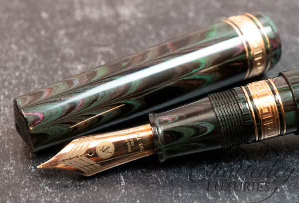 Chatterley/Armando Simoni Club "Aurora Borealis" Oversized Bologna Ebonite Fountain Pen