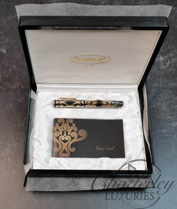 Conklin Deco Crest Limited Edition Rose Gold Overlay #01/98 Fountain Pen - Image 6