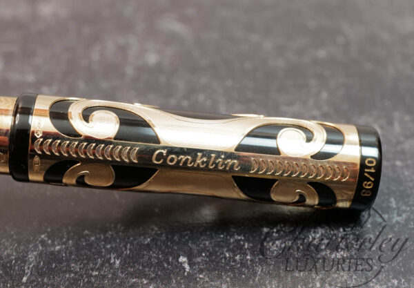 Conklin Deco Crest Limited Edition Rose Gold Overlay #01/98 Fountain Pen - Image 5
