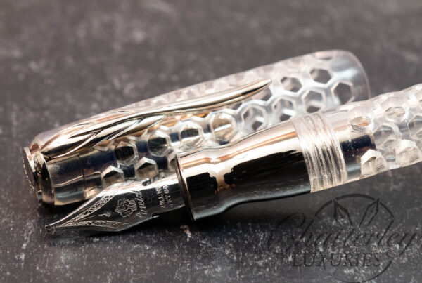 Pineider La Grande Bellezza Limited Edition Sugar White Honeycomb Fountain Pen