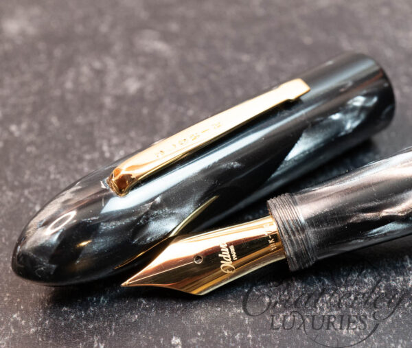 Oldwin Torpedo Charcoal Celluloid Fountain Pen