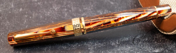 Armando Simoni Club Gladiatore Medio Arco Bronze Celluloid Fountain Pen - Image 2