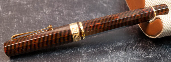 Armando Simoni Club Gladiatore Medio Arco Bronze Celluloid Fountain Pen - Image 3