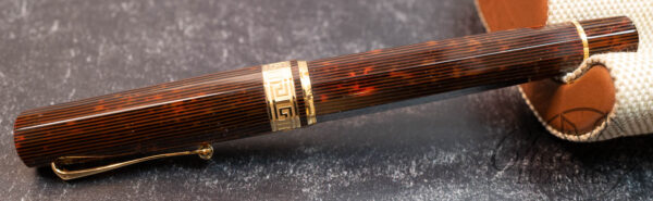 Armando Simoni Club Gladiatore Medio Arco Bronze Celluloid Fountain Pen - Image 5