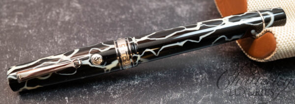 Armando Simoni Club Bologna Extra Wild Limited Edition Celluloid Fountain Pen with Silver Trim - Image 2