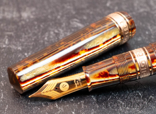 Armando Simoni Club Bologna Extra Arco Brown Celluloid Fountain Pen