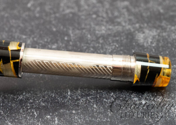 Armando Simoni Club Extra Black Lucens Bologna Celluloid Limited Edition Fountain Pen - Image 3