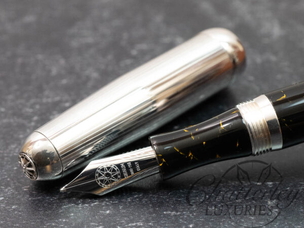 Signum Orione Black Resin with Sterling Silver Cap Fountain Pen