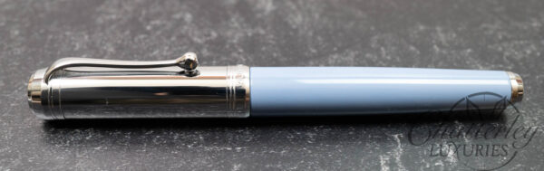 Aurora Talentum Celestial Blue with Chrome Cap Fountain Pen - Image 2