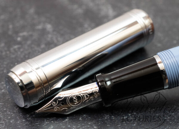 Aurora Talentum Celestial Blue with Chrome Cap Fountain Pen