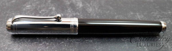 Aurora Talentum Black with Chrome Cap Fountain Pen - Image 2