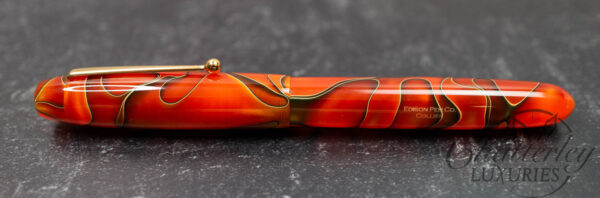 Edison Pen Co. Collier Persimmon Swirl Fountain Pen - Image 2