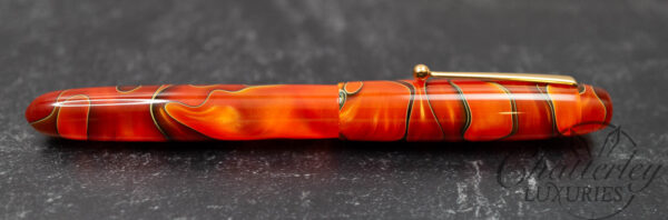 Edison Pen Co. Collier Persimmon Swirl Fountain Pen - Image 3