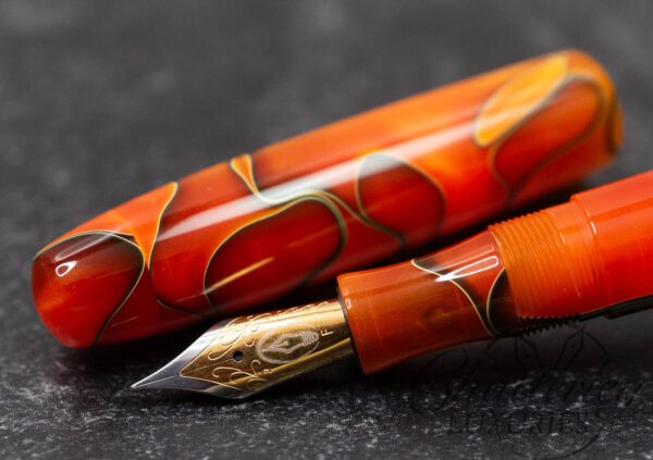 Edison Pen Co. Collier Persimmon Swirl Fountain Pen