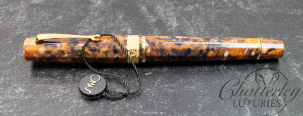 Omas Paragon Blue Saffron Gold Trim Fountain Pen - Image 2