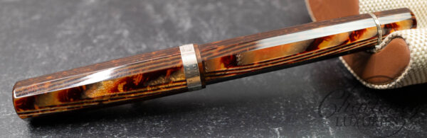 Omas Grand Paragon Brown Arco Celluloid Silver High Tech Trim Fountain Pen - Image 4