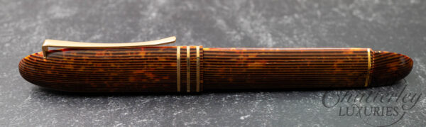 OMAS 360 Fountain Pen – Arco Brown Celluloid with Gold Trim  - Image 2