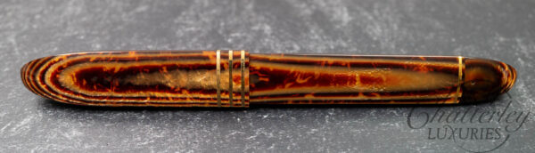 OMAS 360 Fountain Pen – Arco Brown Celluloid with Gold Trim  - Image 4